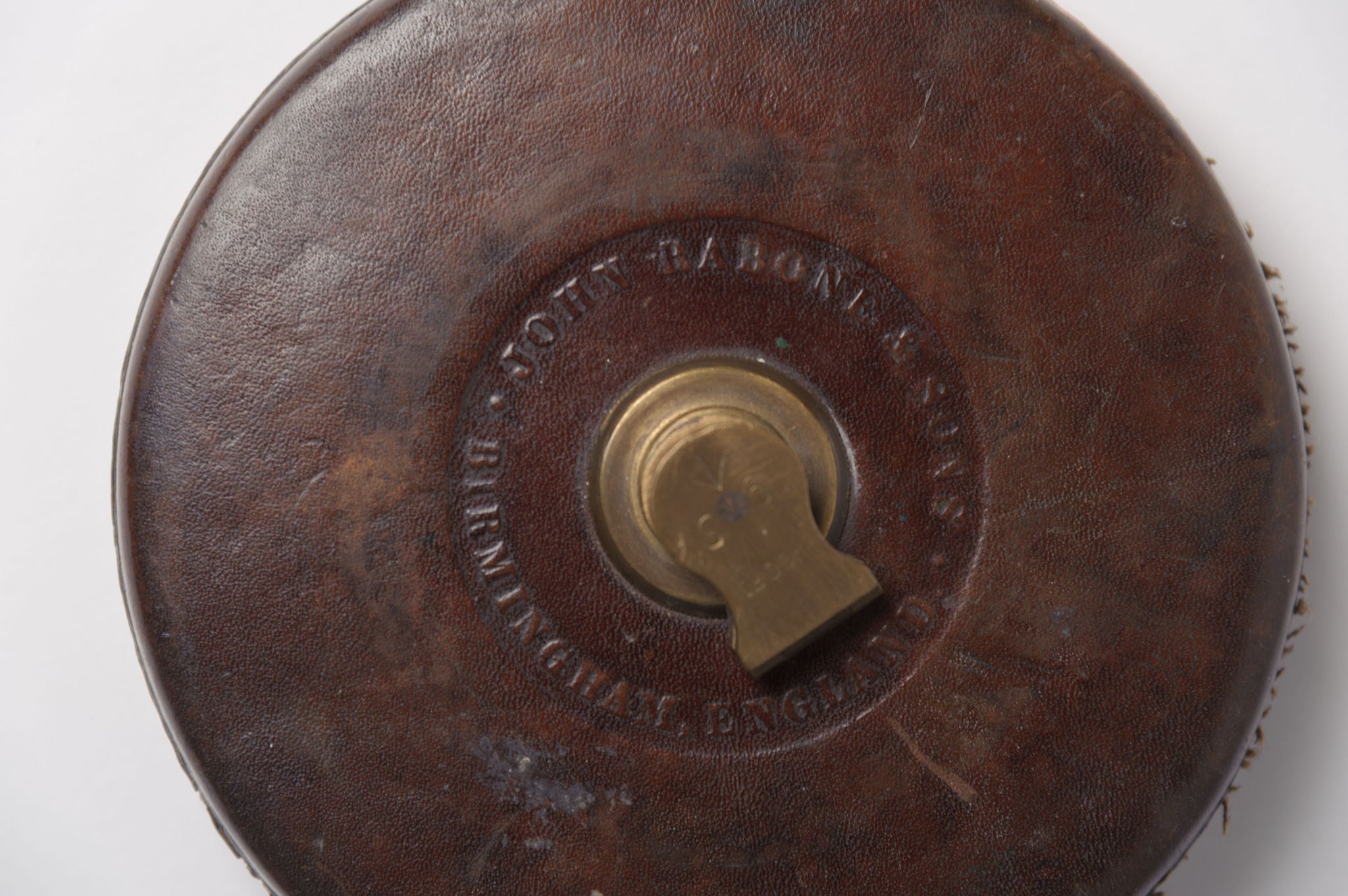 Vintage leather bound tape measure