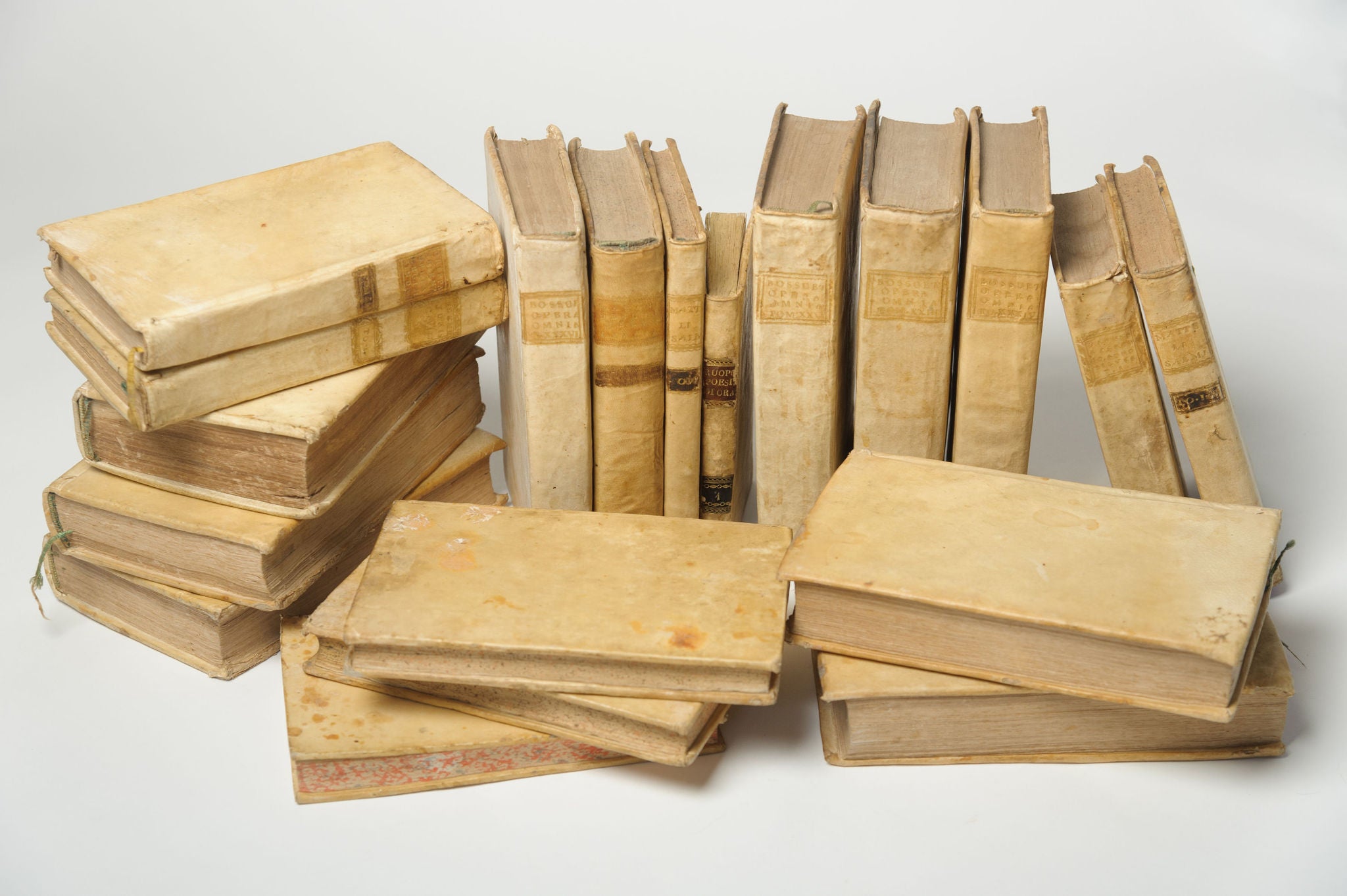 Antique 18th Century Italian Vellum Books