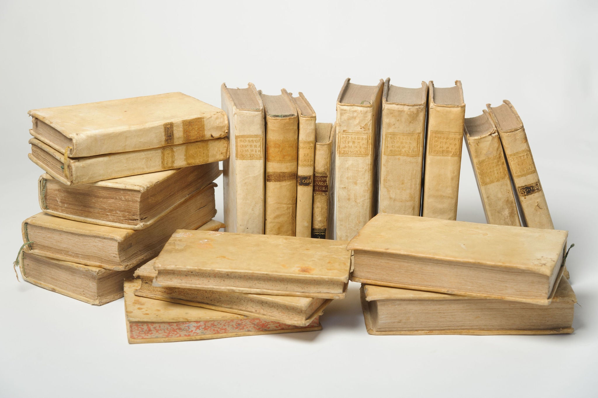 Antique 18th Century Italian Vellum Books