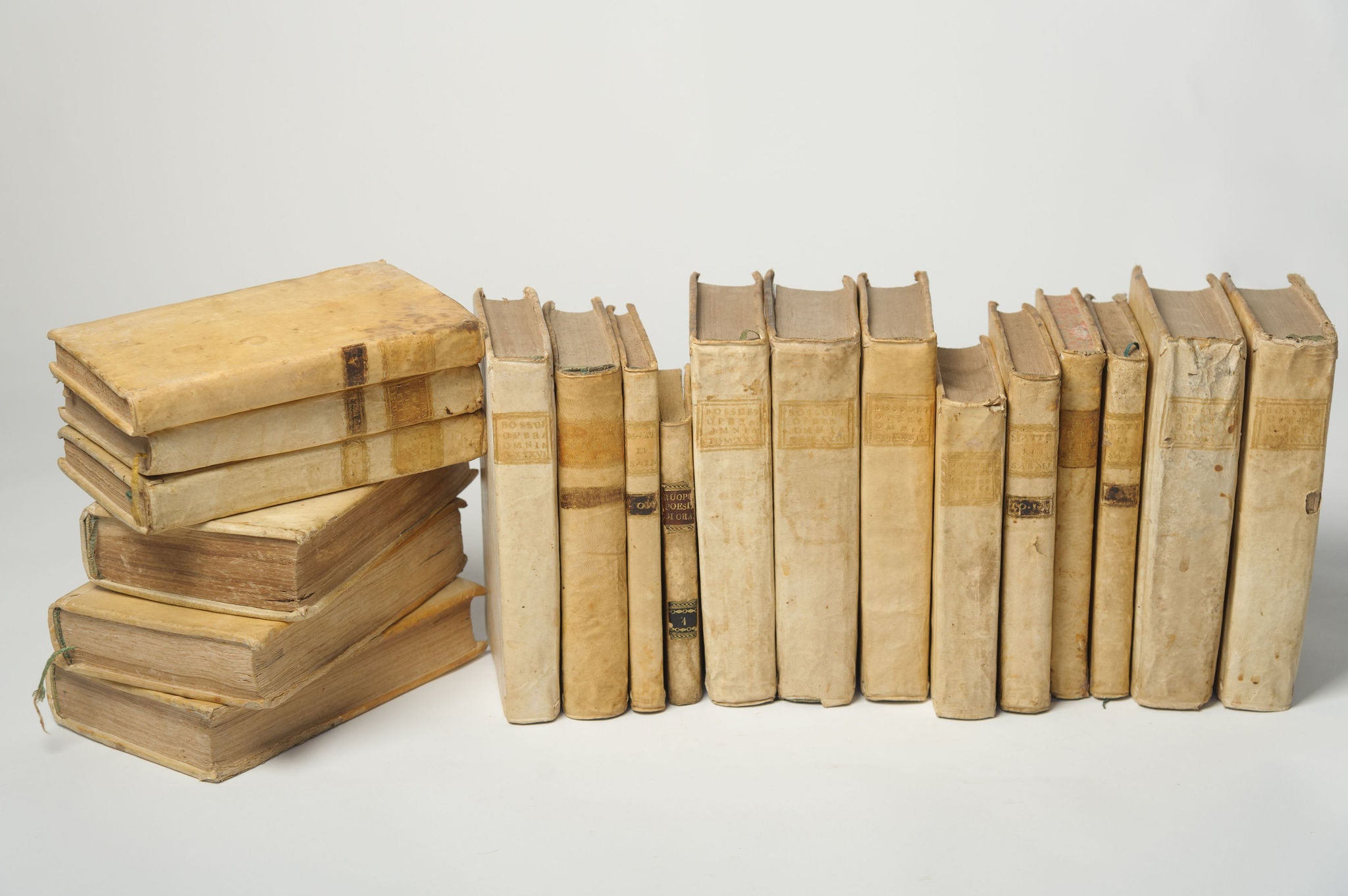 Antique 18th Century Italian Vellum Books