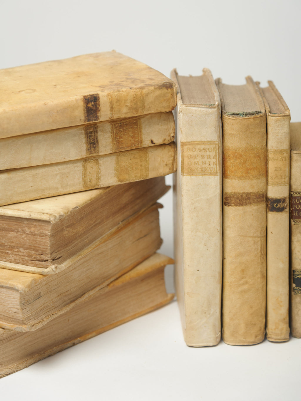 Antique 18th Century Italian Vellum Books