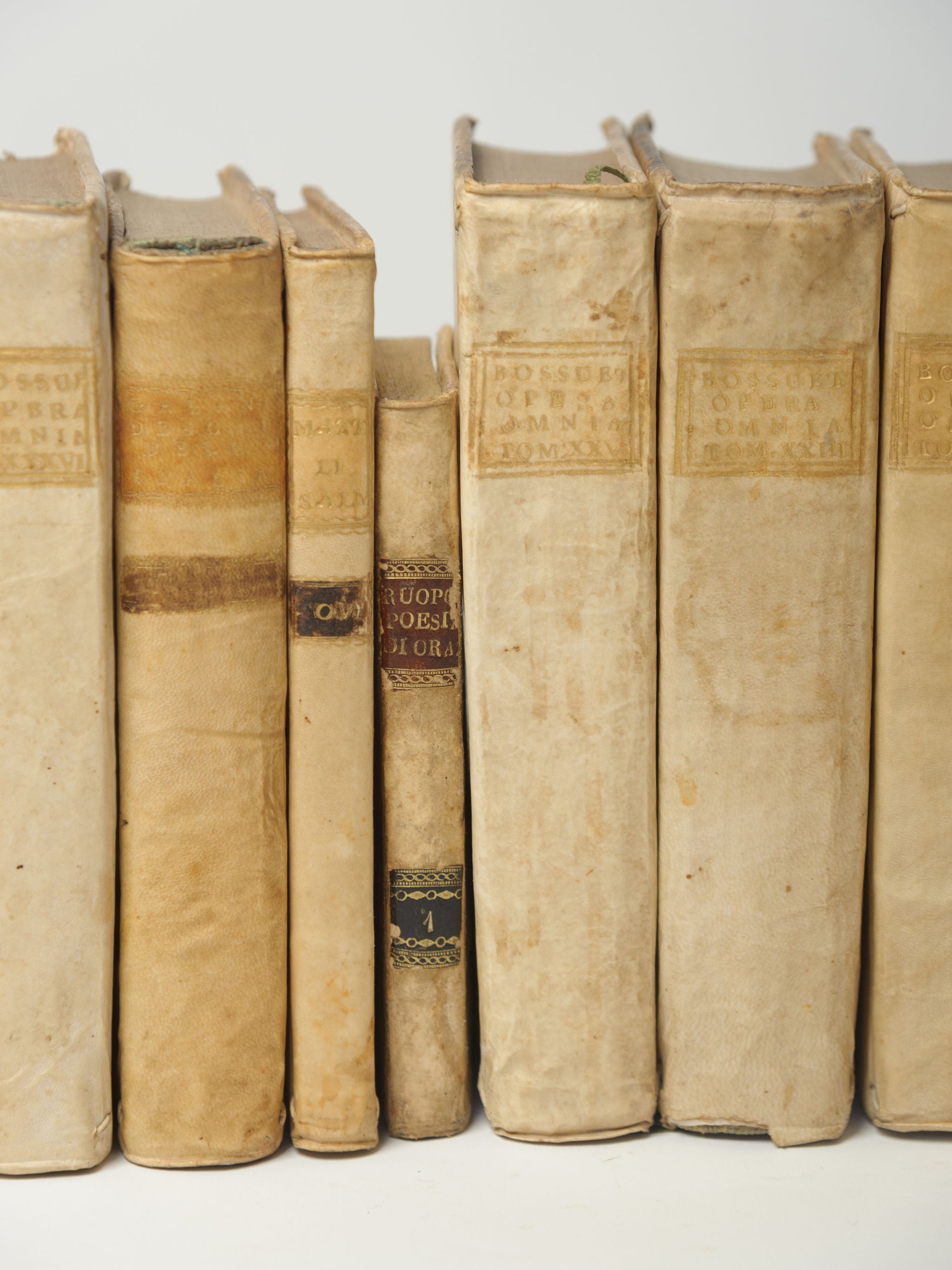 Antique 18th Century Italian Vellum Books