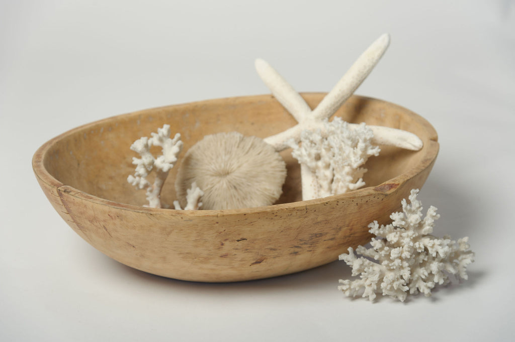 Antique Swedish Root Bowl with inscription and metal repairs