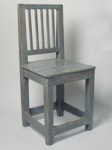 Antique Swedish Leksand style chair in Grey blue