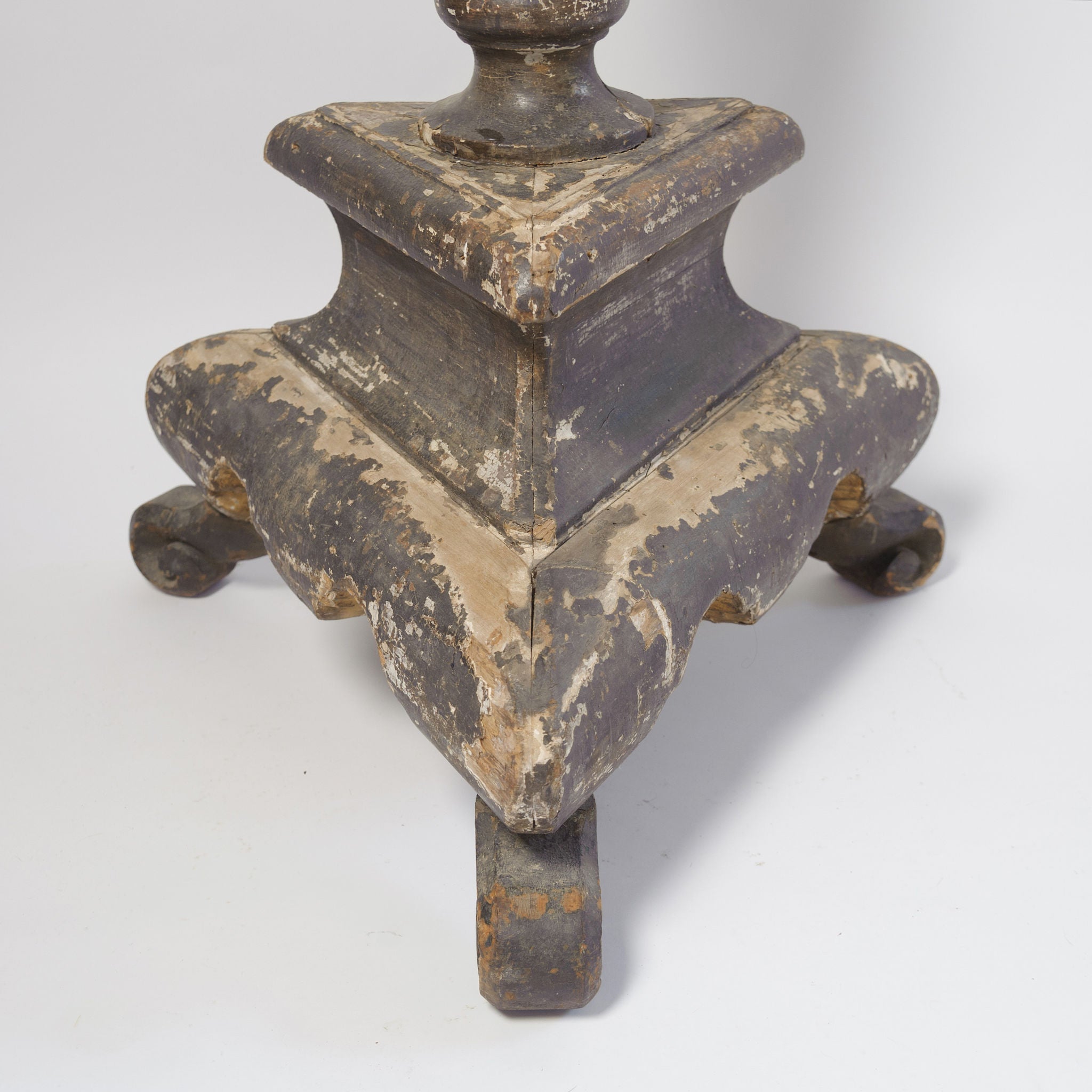 Amazing Antique 19th Century French Painted Torchere