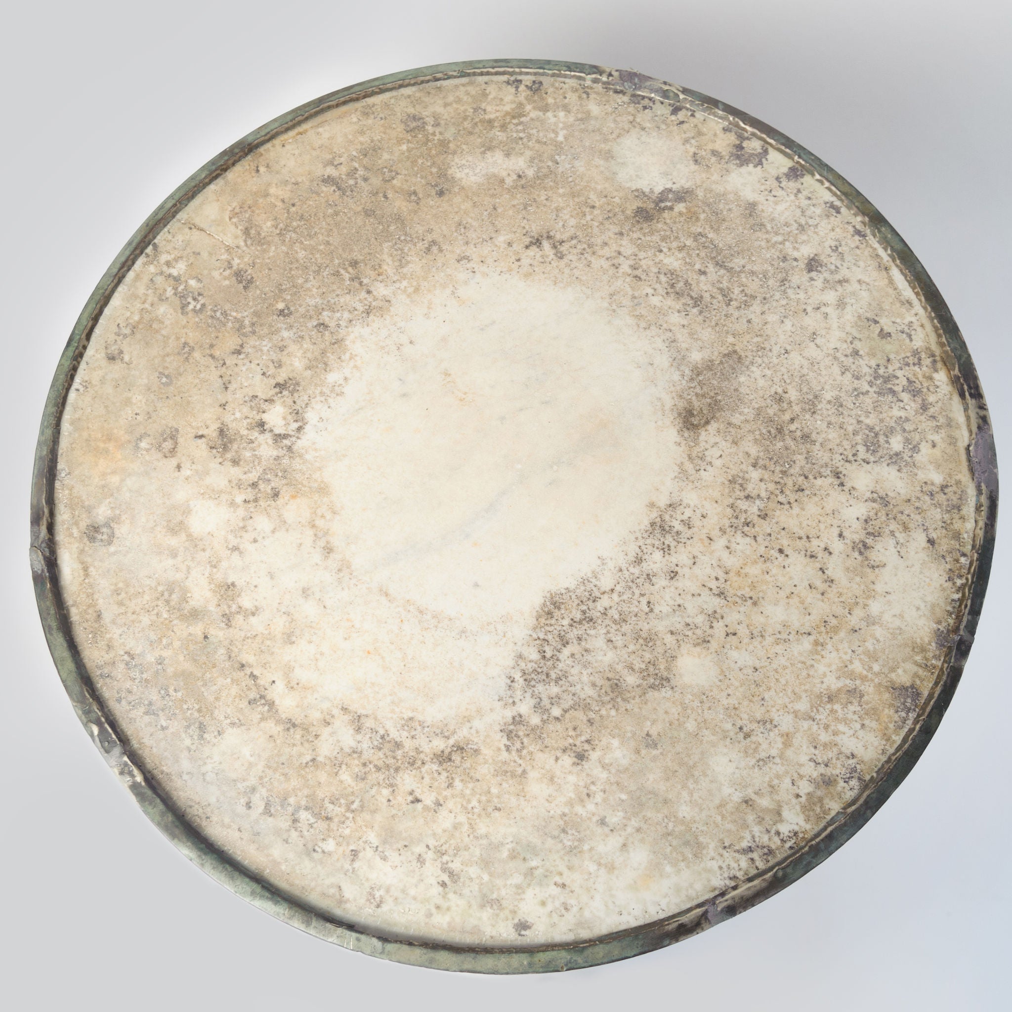 Amazing Antique French Marble Bistro Table, signed