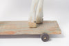 Antique 19th Century French Toy horse fragment on wheeled base