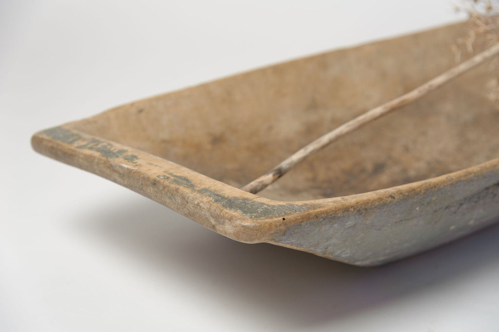 Antique Swedish Dough Bowl with original paint