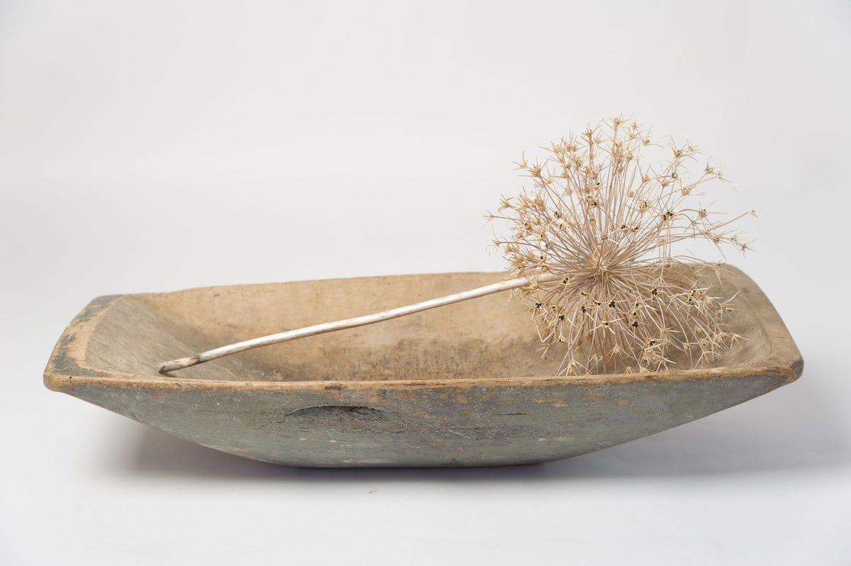 Antique Swedish Dough Bowl with original paint