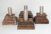 Salvaged Indian Pillar Base Candle holders