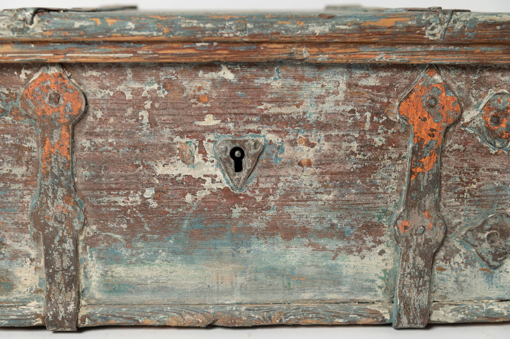 Antique 18th Century Swedish chest with original paint