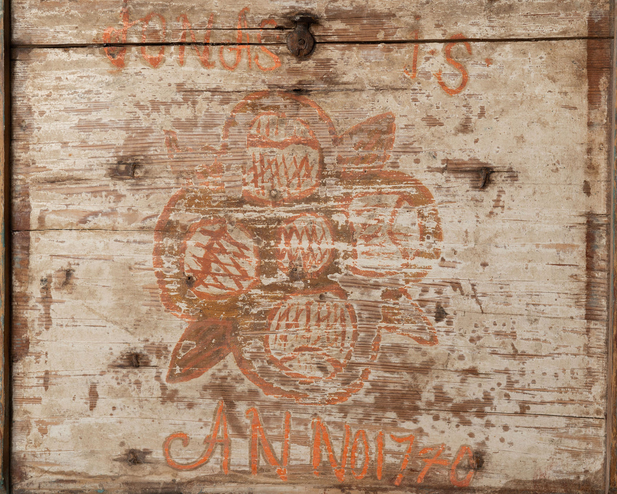 Antique 18th Century Swedish chest with original paint
