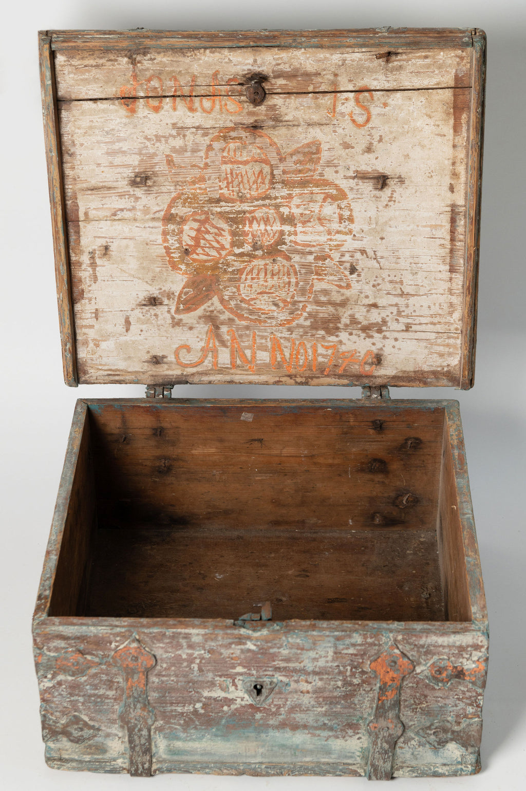 Antique 18th Century Swedish chest with original paint