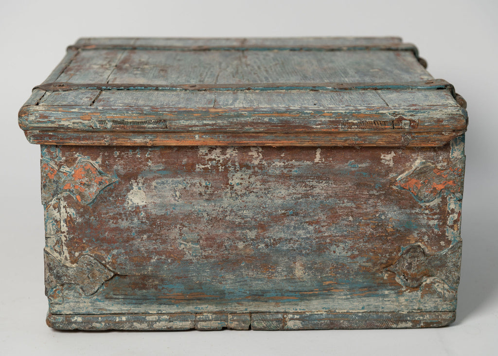 Antique 18th Century Swedish chest with original paint