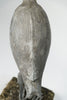 Amazing antique lead heron on stone stand plinth