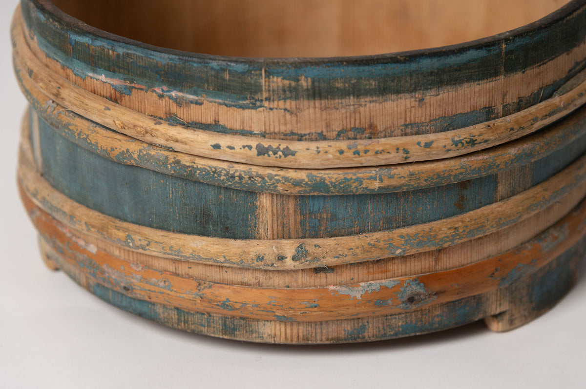 Antique Swedish Wooden milk tub with original paint