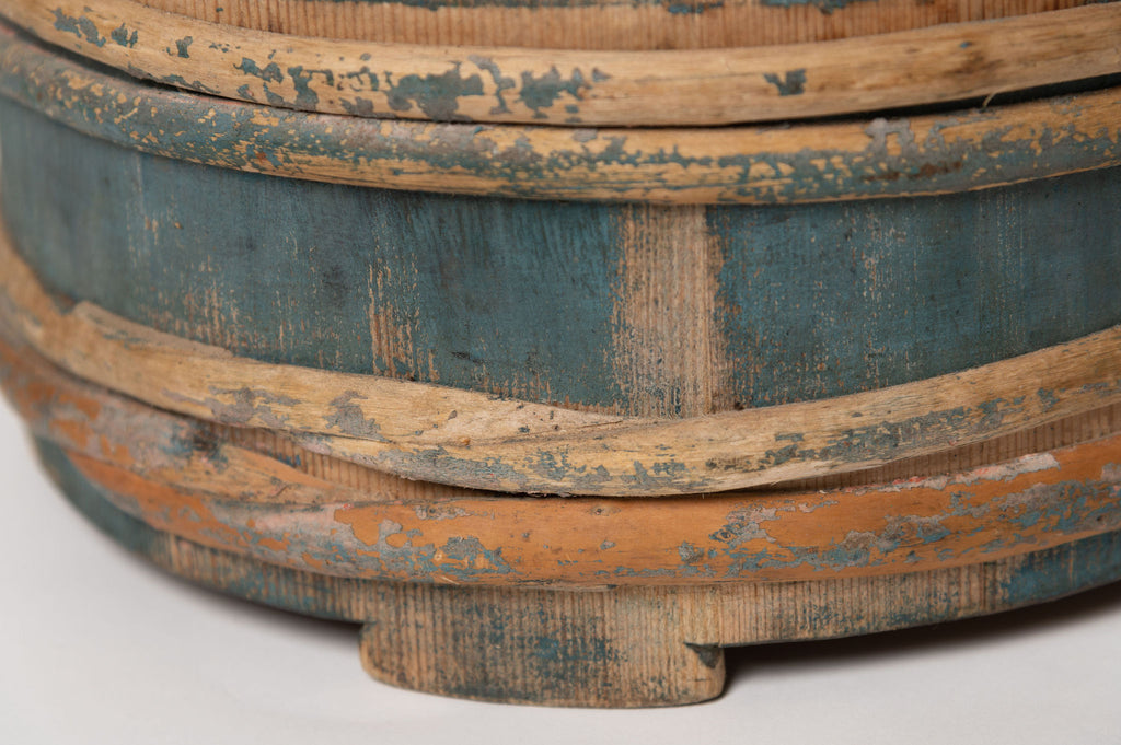 Antique Swedish Wooden milk tub with original paint