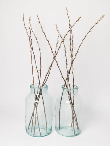 Hungarian recycled glass jar vases