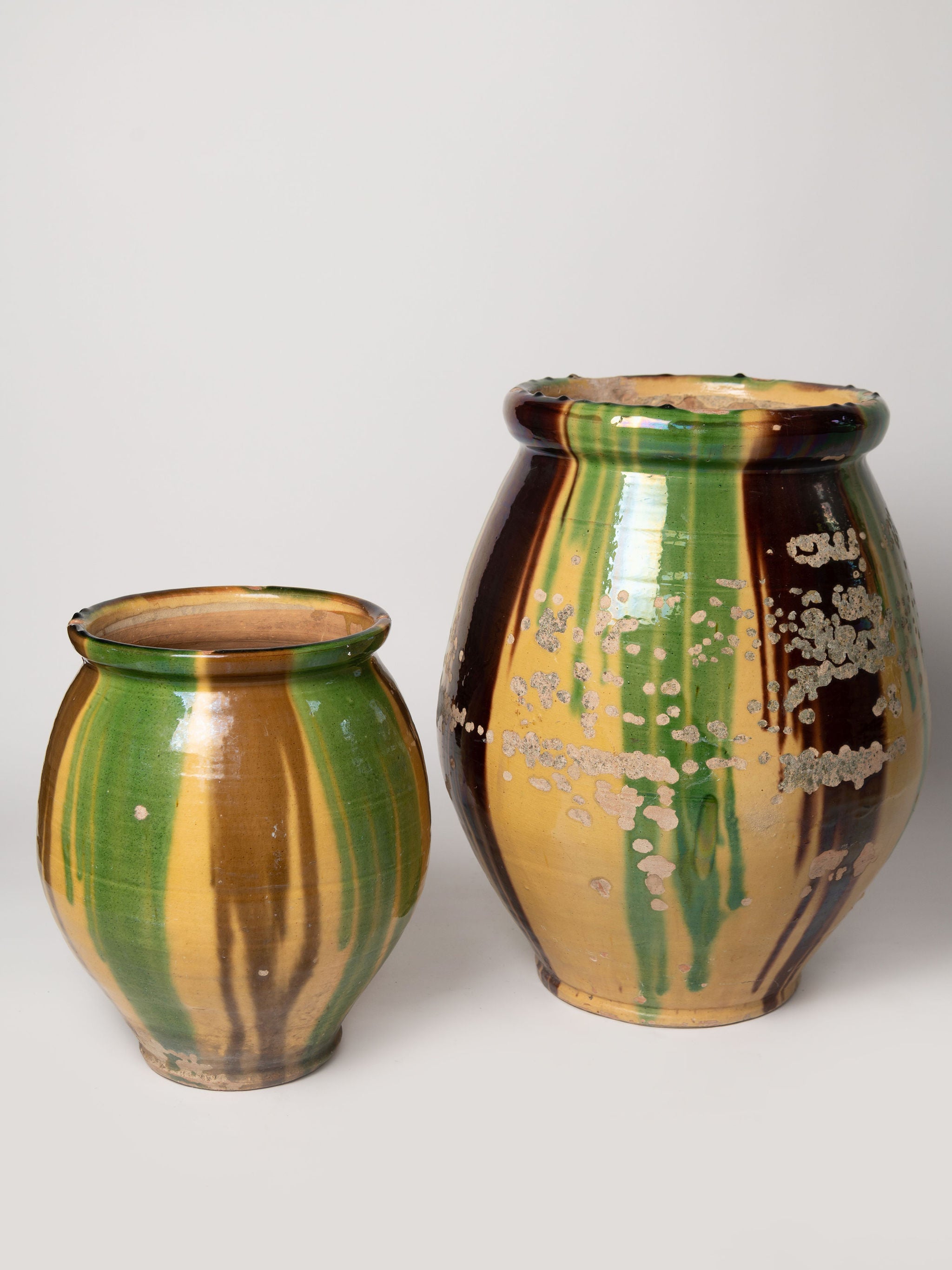 Antique 19th Century Castelnaudary terracotta olive jars