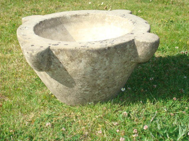 18TH CENTURY RARE LARGE MARBLE STONE MORTAR