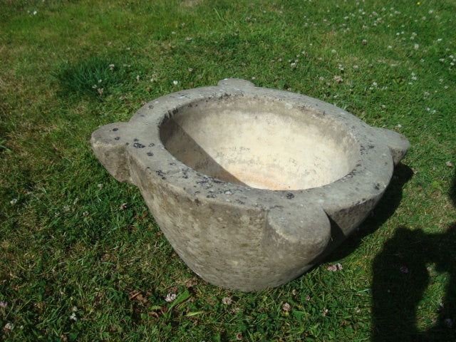 18TH CENTURY RARE LARGE MARBLE STONE MORTAR