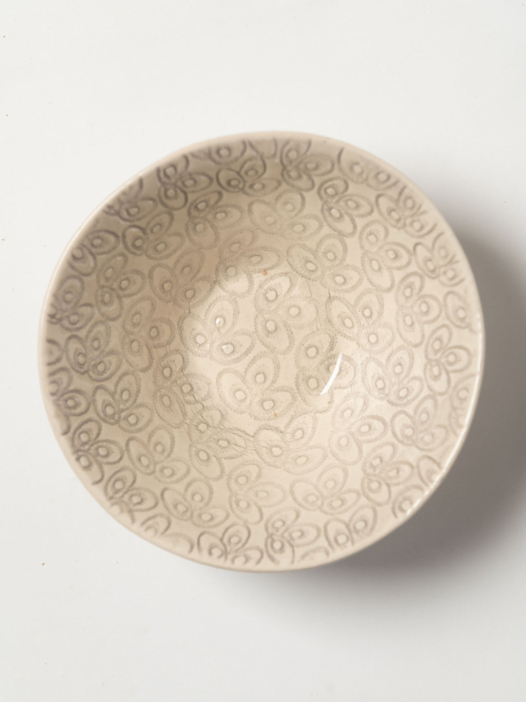 Wonki ware pudding bowls in warm grey pattern