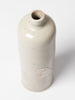 Antique stoneware cider bottle with old label from Digoin, France