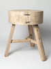 Bleached rustic chinese elm cutting block table