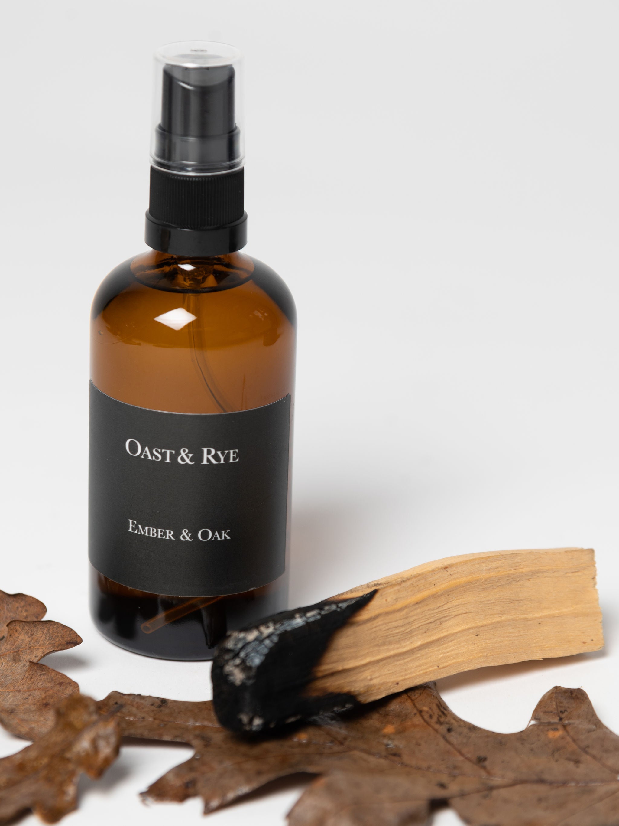 Oast and Rye Ember and Oak candles and Room spray