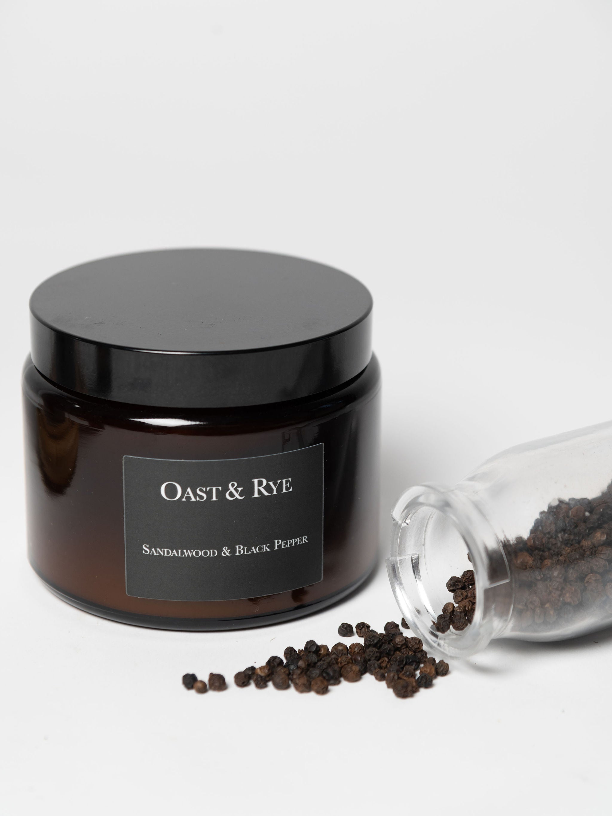 Oast and Rye Sandalwood & Black Pepper candles and room spray