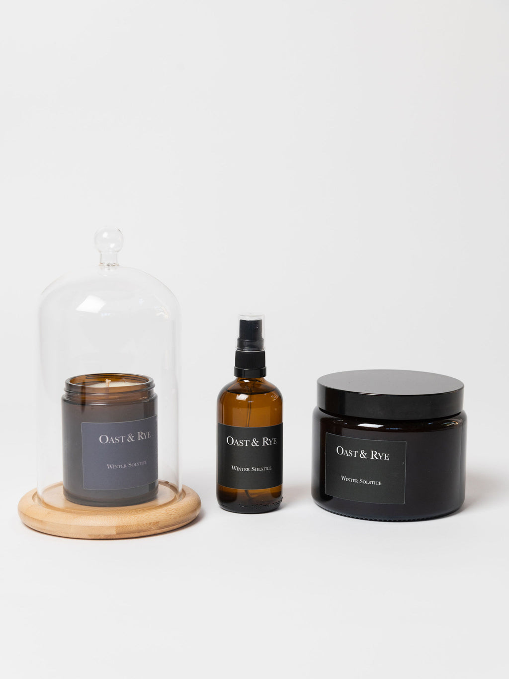 Oast and Rye Winter Solstice candles and Room spray
