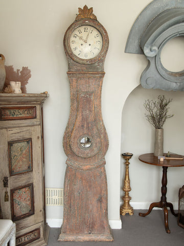Antique 19th Century Swedish Mora Clock dry scraped