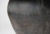 Beautiful Black pottery jar lamp with natural linen shade