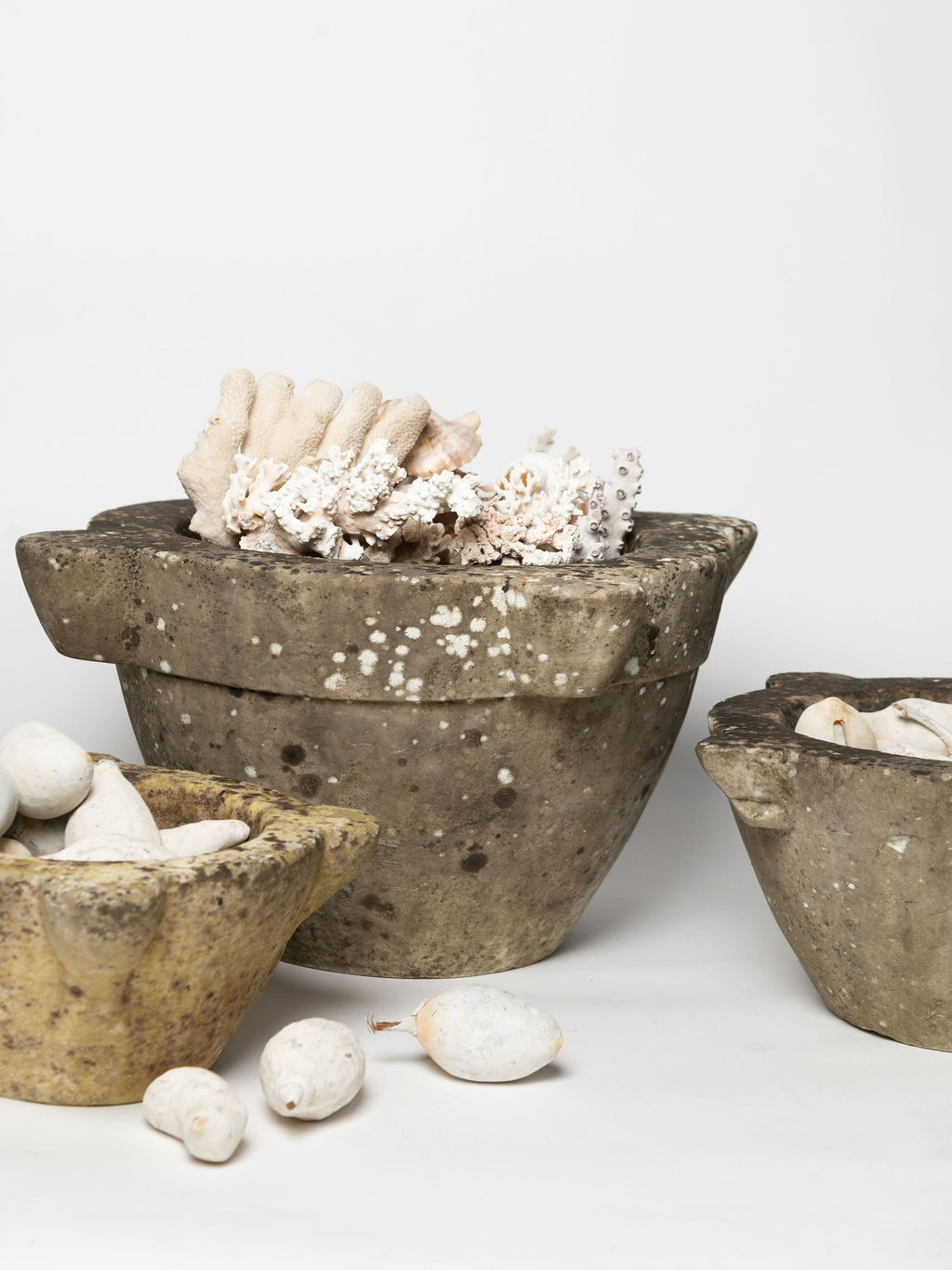 Collection Antique 18th Century French Marble Mortars