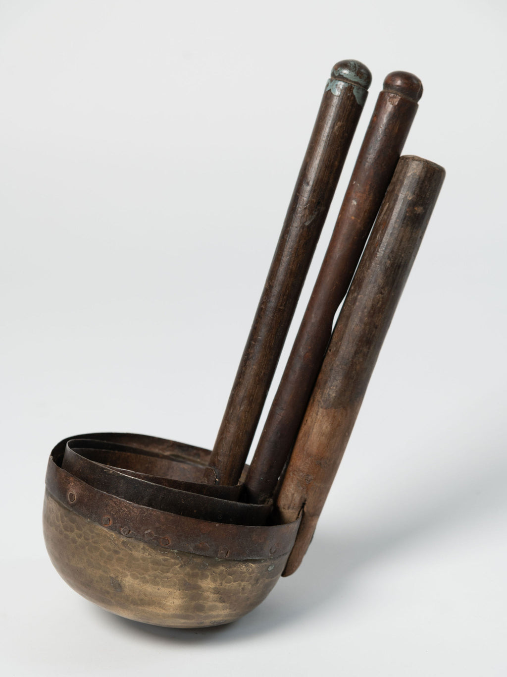 Handcrafted Indian Wood and Metal ladles