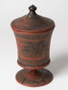 Antique 19th Century Swedish Folk art lidded pot