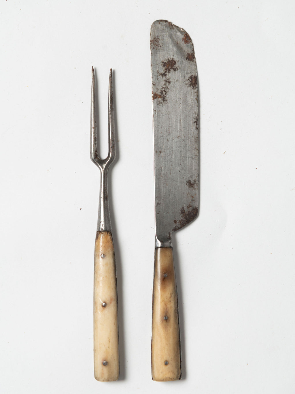 Antique 18th Century Swedish folk art plates and cutlery