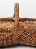 Collection Vintage French handwoven walnut baskets