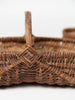 Collection Vintage French handwoven walnut baskets