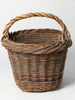 Vintage French handwoven straw basket