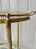 Mid Century French Brass Oval Drinks trolley/ Bar cart