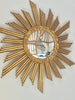 Mid Century Belgian Gilt Wood Sunburst Mirror