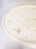 Antique French Oval Ceramic Drainer Plate