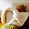 Gorgeous Hand Knitted Chunky Blankets using the softest Merino Wool