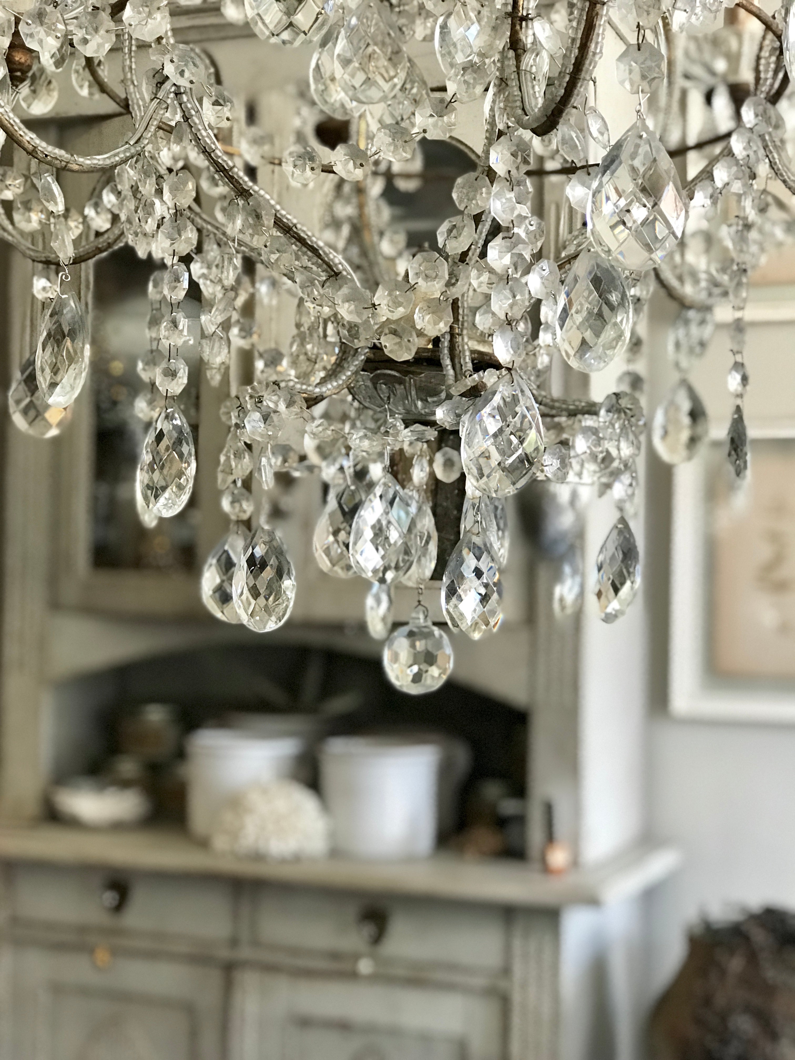 Amazing Antique Italian Crystal Chandelier