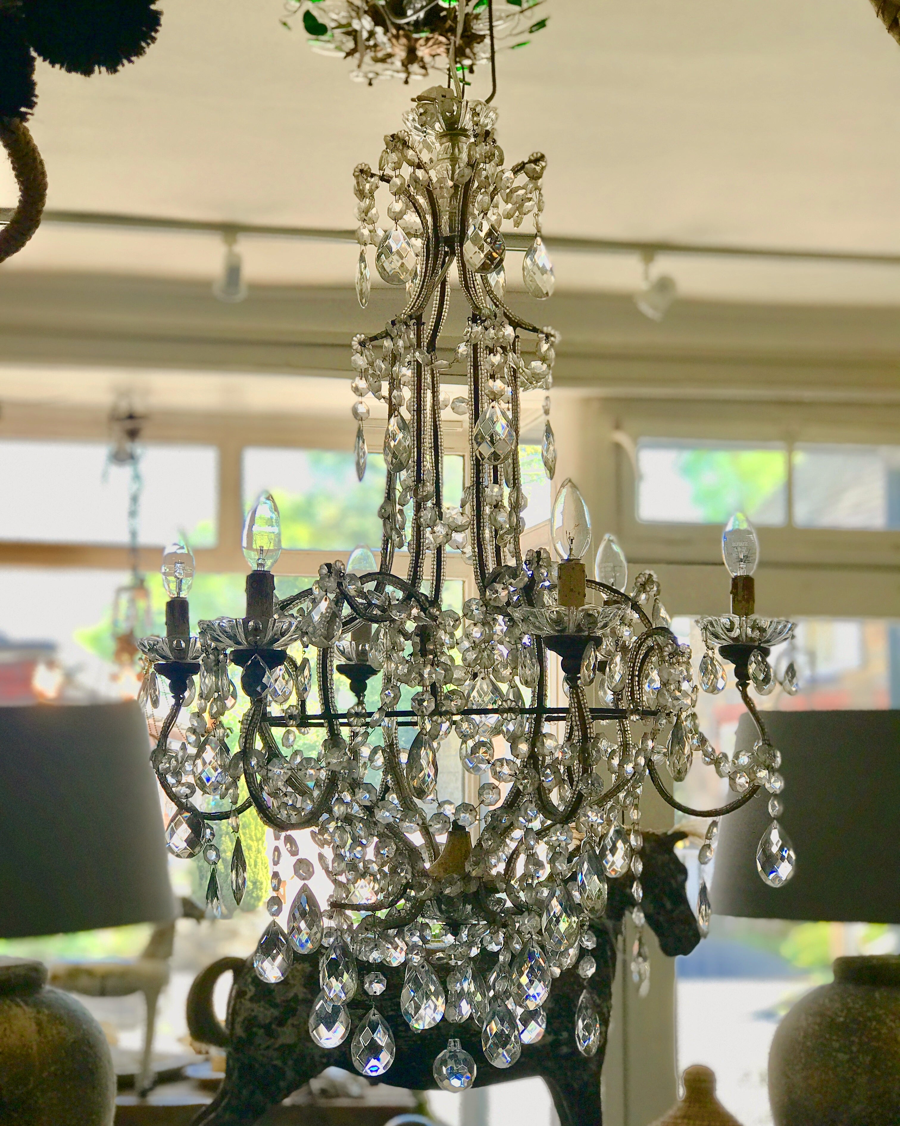 Amazing Antique Italian Crystal Chandelier