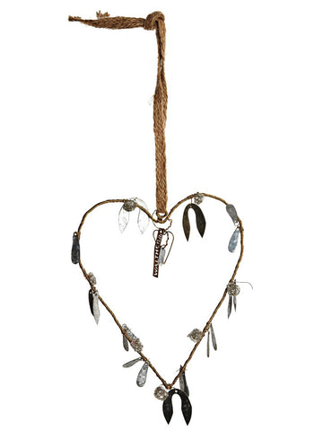 Walther & Co hanging mistletoe heart decoration 20cm