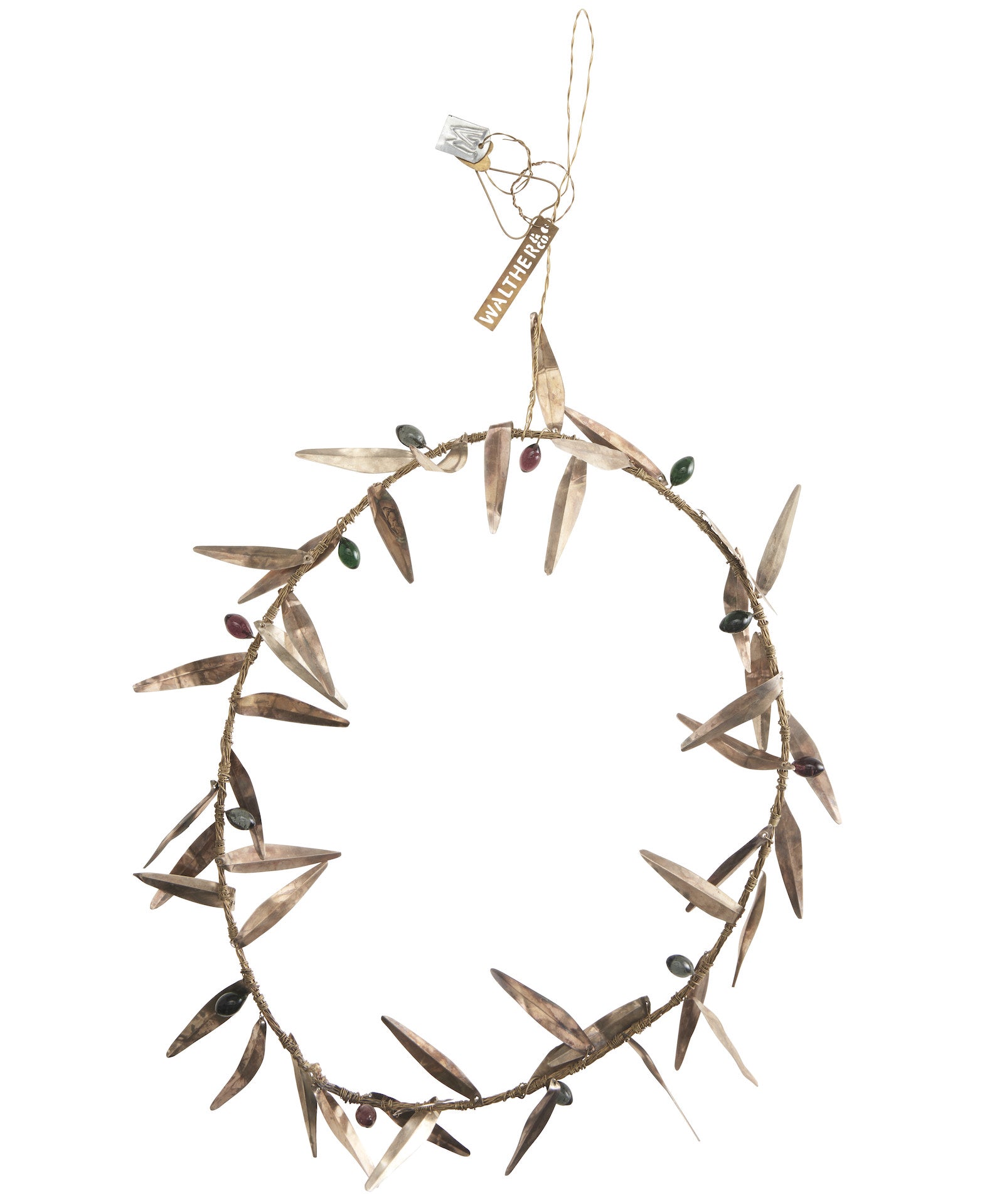 Walther & Co metal olive wreath 30cm