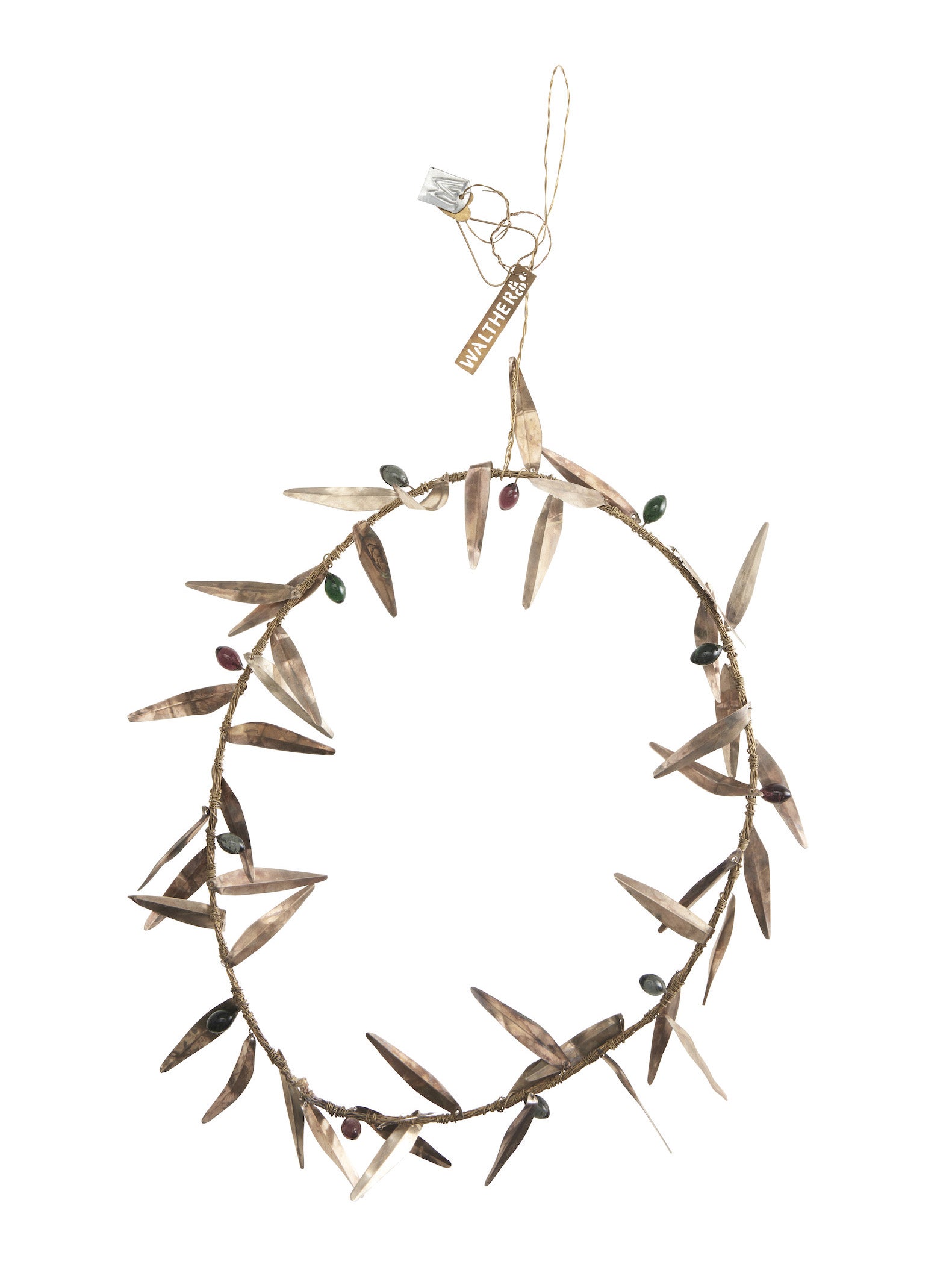Walther & Co metal olive wreath 30cm