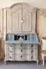 Antique Swedish Serpentine front Secretaire in later paint